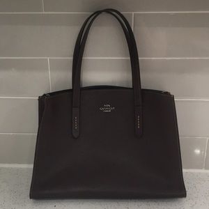 Coach purse in dark purple